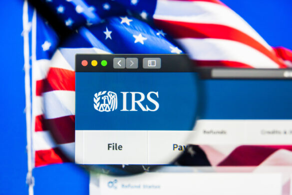 Los Angeles, California, USA - 23 March 2019: Illustrative Editorial of Internal Revenue Service website homepage. IRS logo visible on screen.