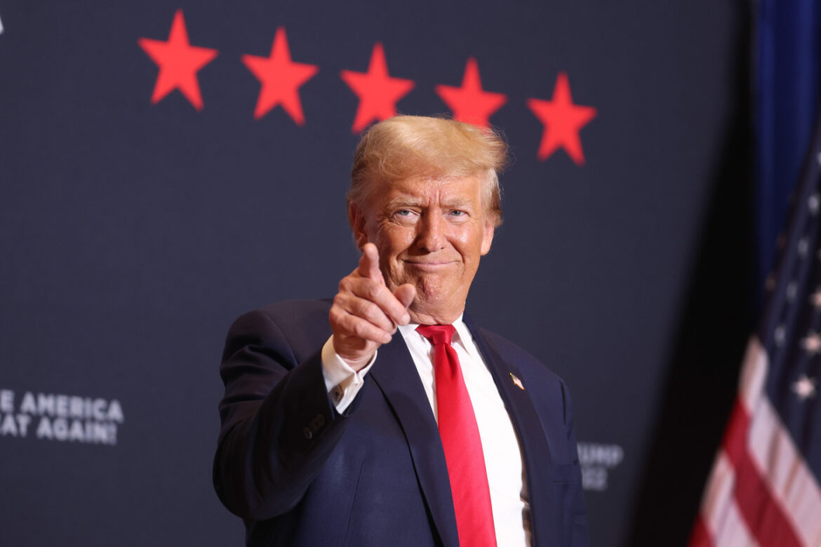 President Trump pointing