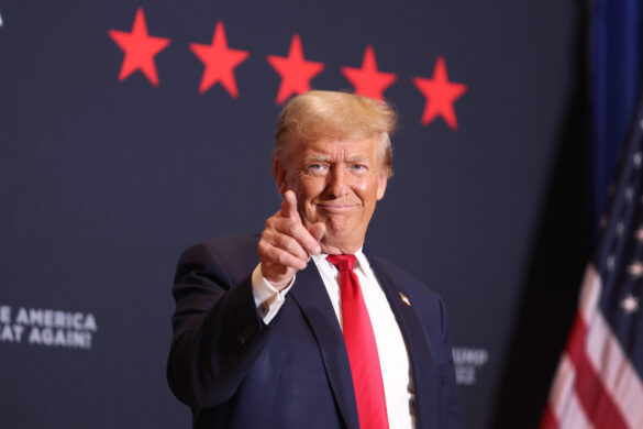 President Trump pointing