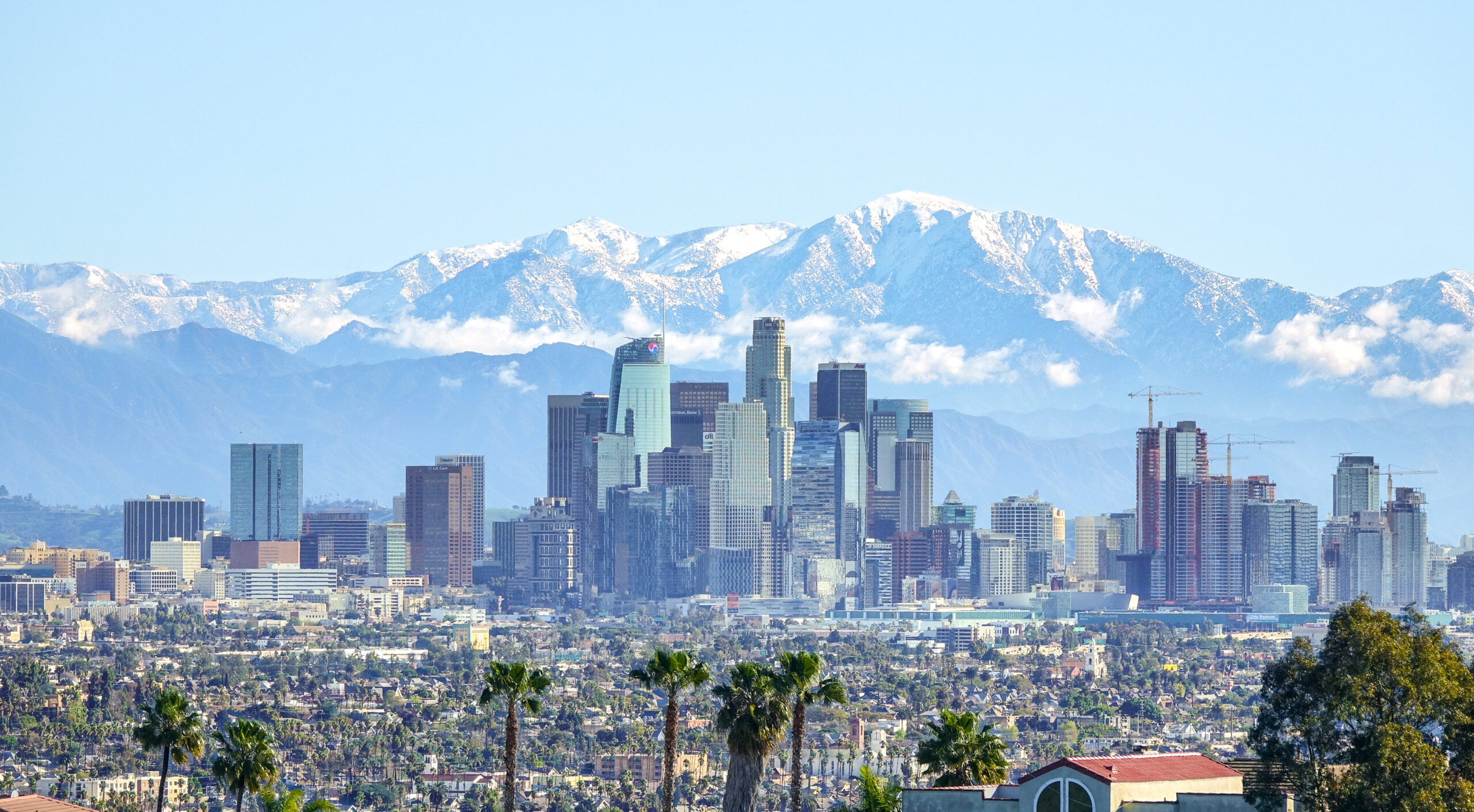 Downtown Los Angeles view from Kenneth Hahn Park, California